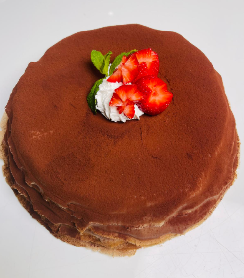 Strawberry Nutella Mille Crepe Cake
