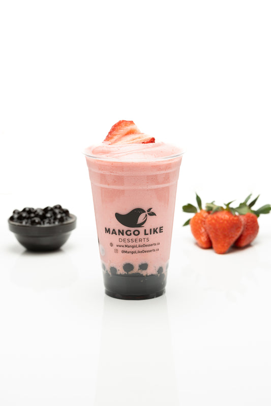 Strawberry Banana Boba Slush